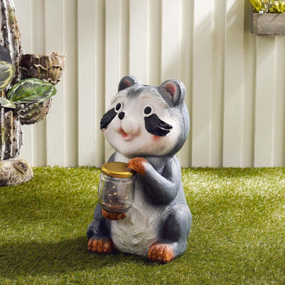 Raccoon Decorative Solar Spot Light, 21.5x22x33cm