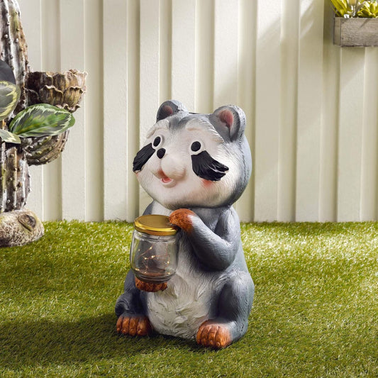 Raccoon Decorative Solar Spot Light, 21.5x22x33cm