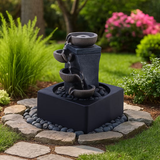 Serene Garden Fountain, 18x18x24cm