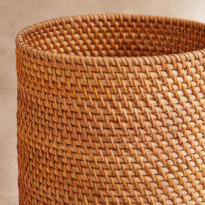 Rattan Waste Bin, 23x23x30cm
