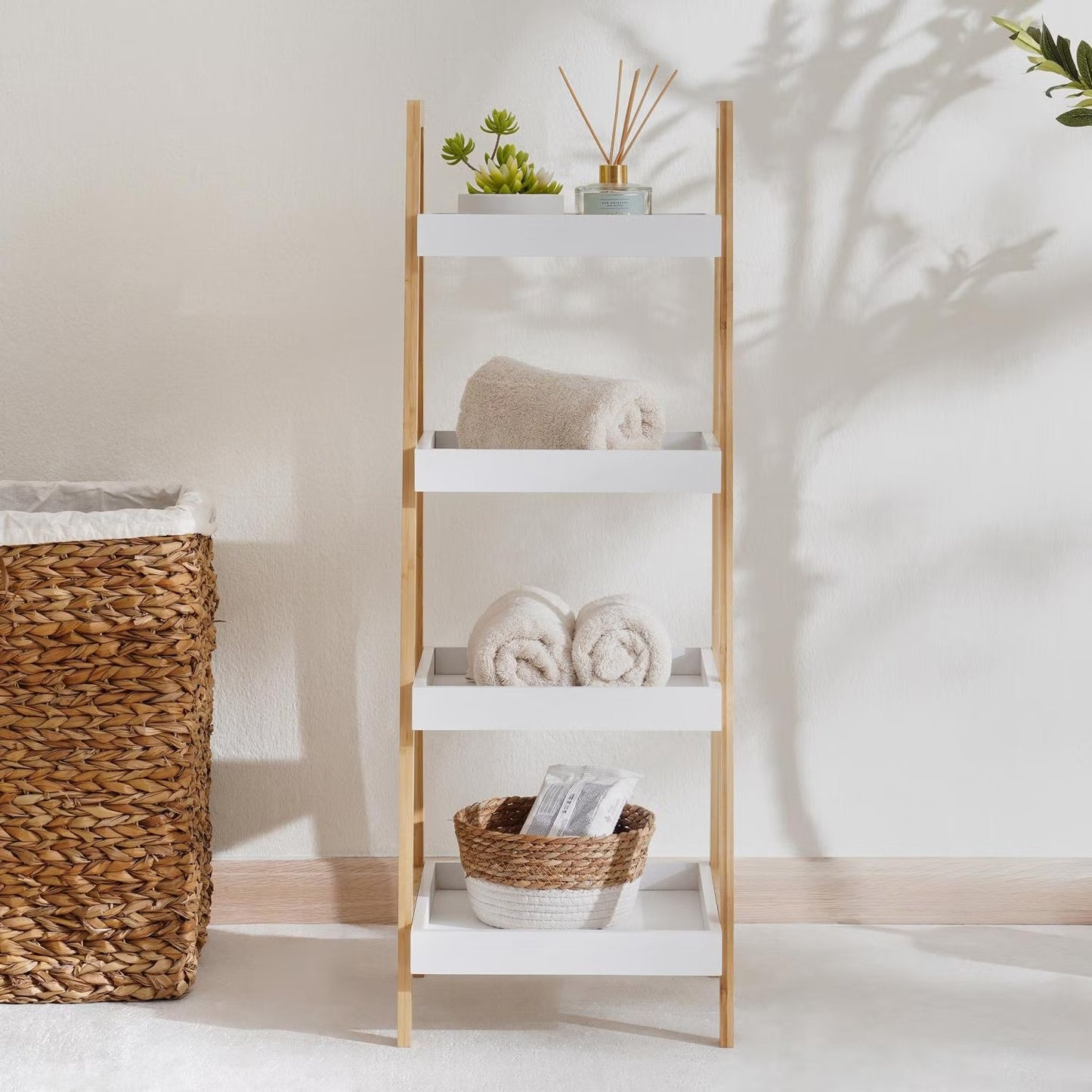 Bamboo Storage Shelf, 35x36x98cm