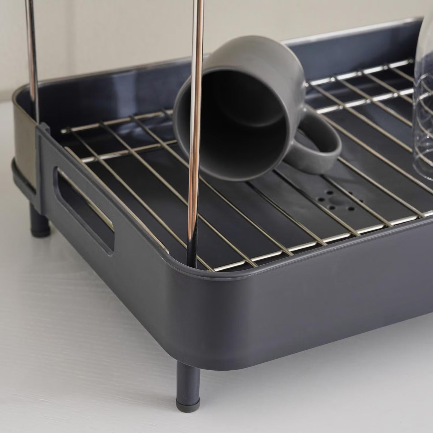 2-Tier Stainless Steel Dish Rack – 47x32x39cm (Silver)