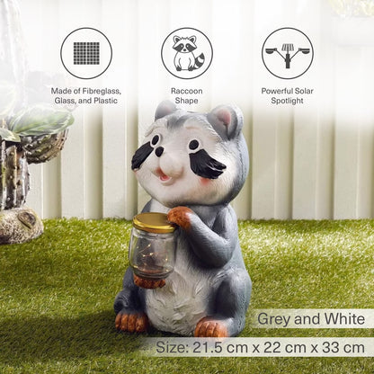 Raccoon Decorative Solar Spot Light, 21.5x22x33cm