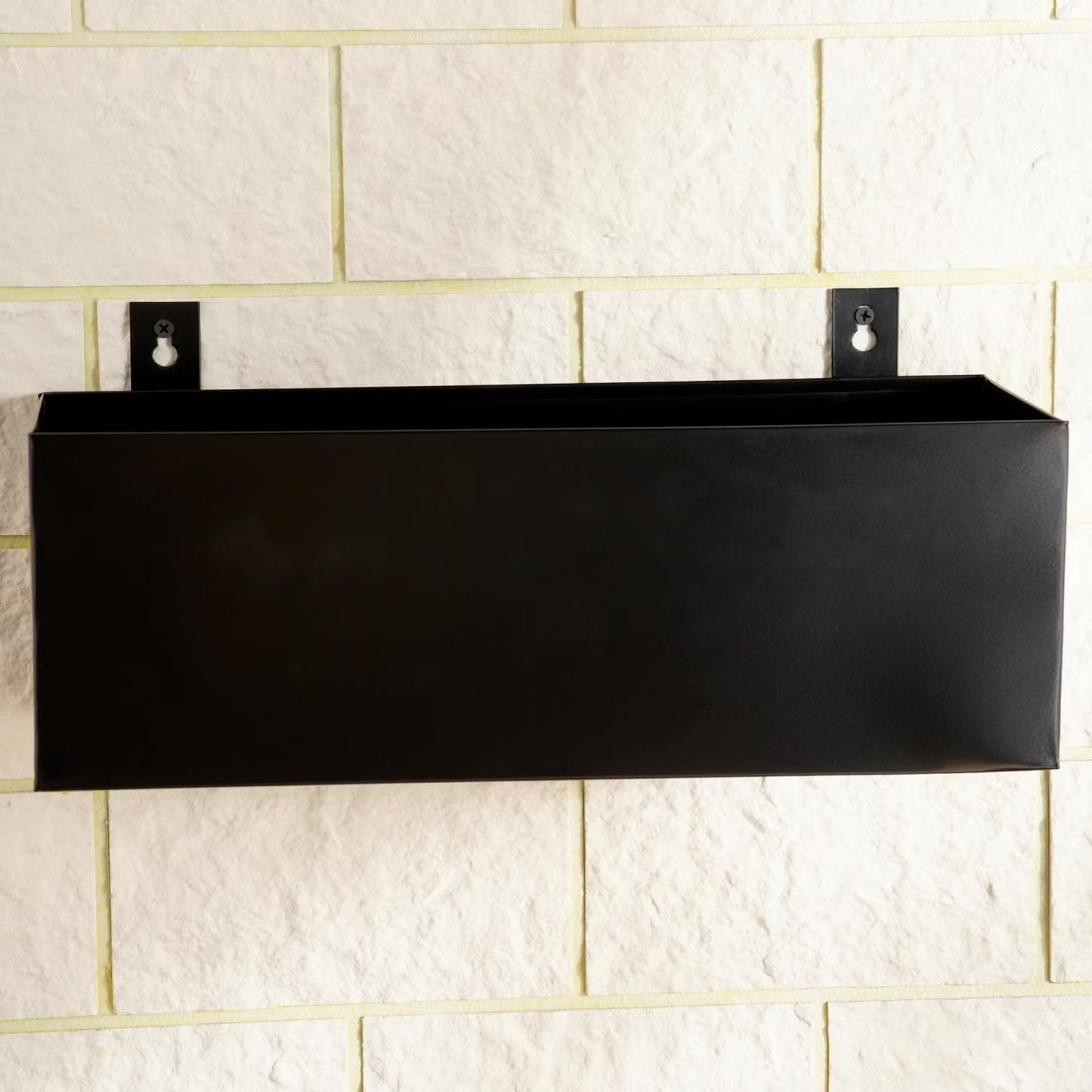 Black Wall Mounted Planter, 51x16x19cm