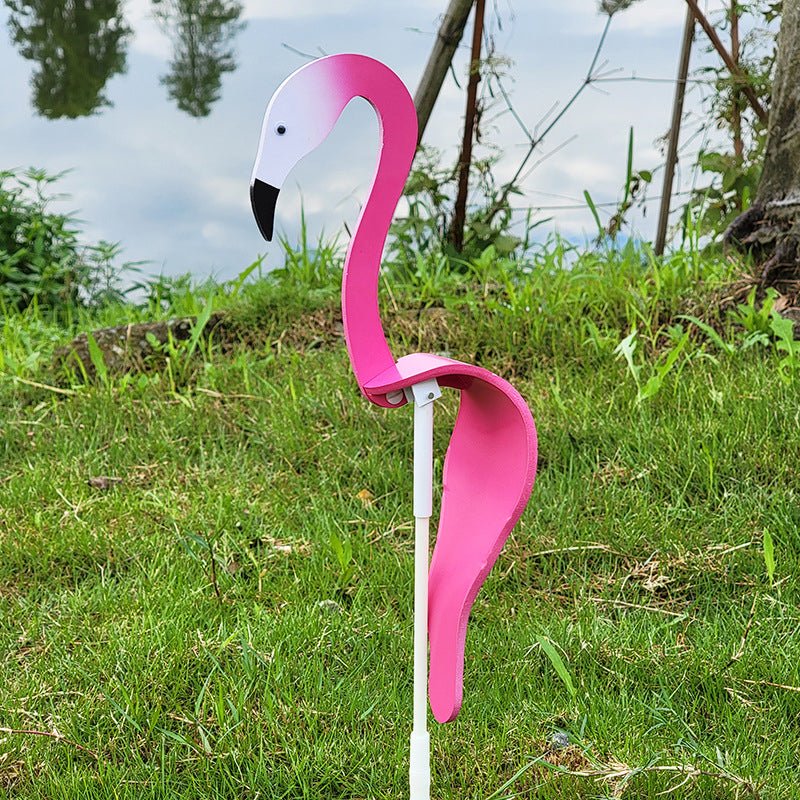 Wind Activated Bird Ornament with Stainless Steel and Reflective Finish for Gardens