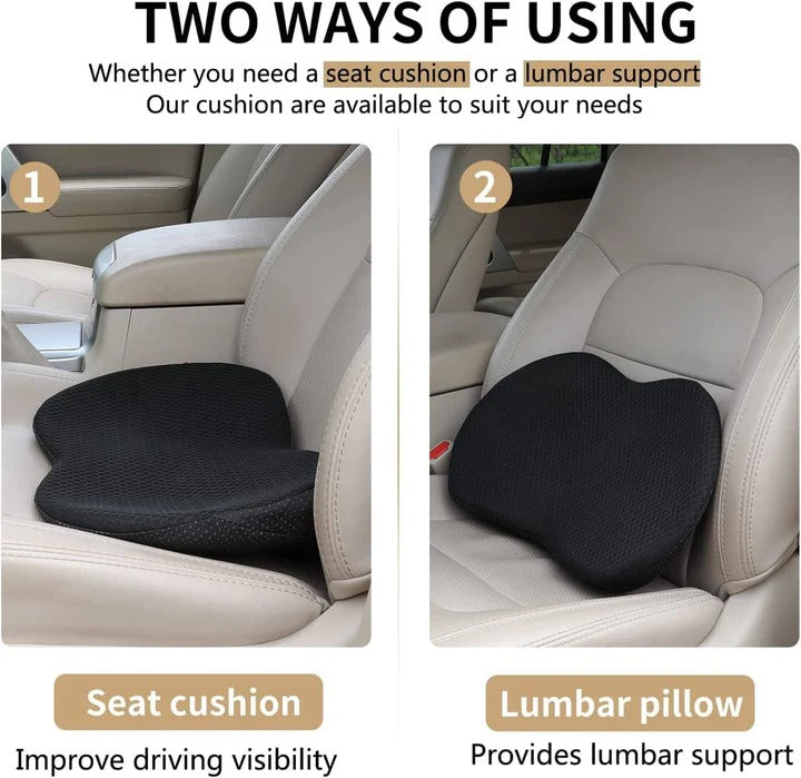 Memory Foam Booster Cushion with Elevated Seating Position and Pressure Relief