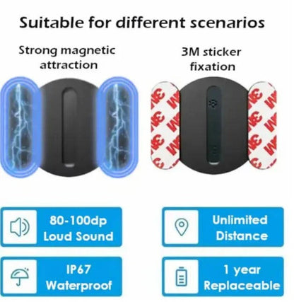 Real-Time GPS Tracker with Magnetic Mount and Keychain Case