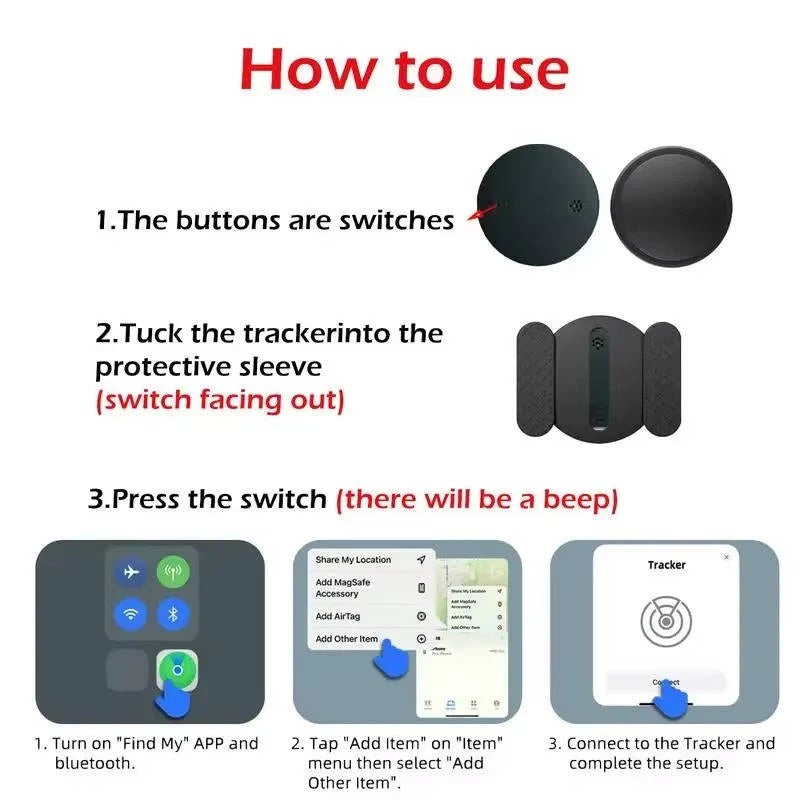 Real-Time GPS Tracker with Magnetic Mount and Keychain Case