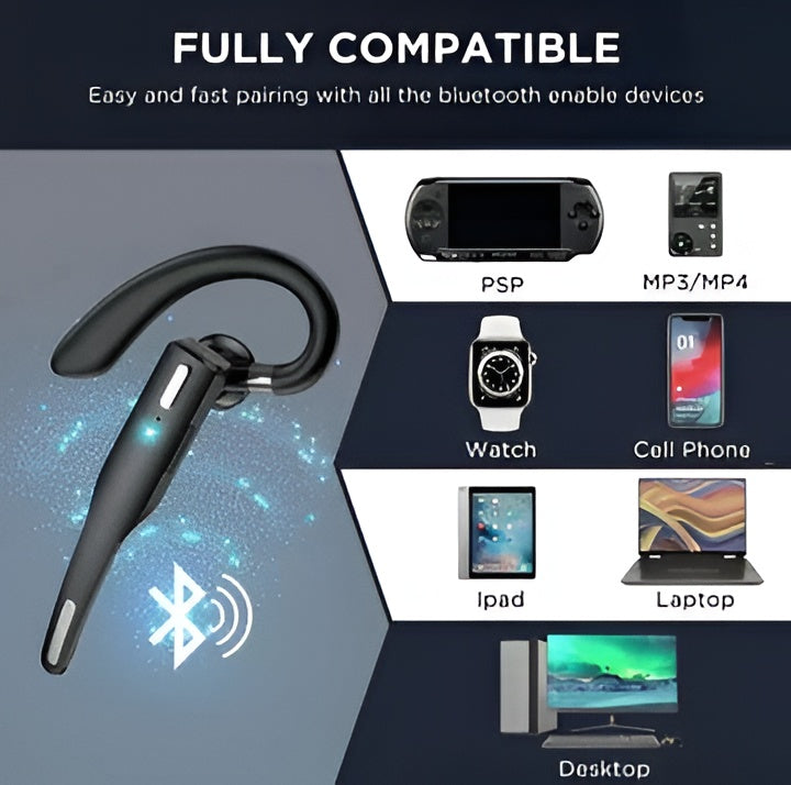 Wireless Trucker Headset with Dual Mic Noise Cancellation and Dual-Device Pairing