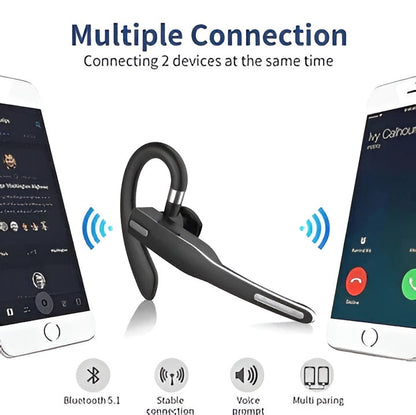 Wireless Trucker Headset with Dual Mic Noise Cancellation and Dual-Device Pairing