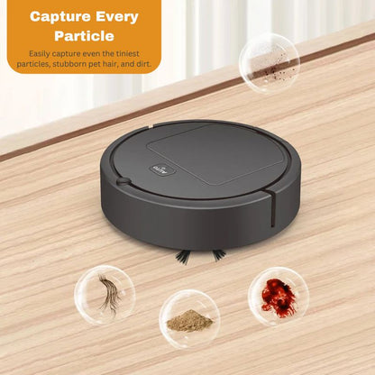 Automated Floor Cleaner with Sweep and Mop Function and Obstacle Detection, 60-Minute Runtime