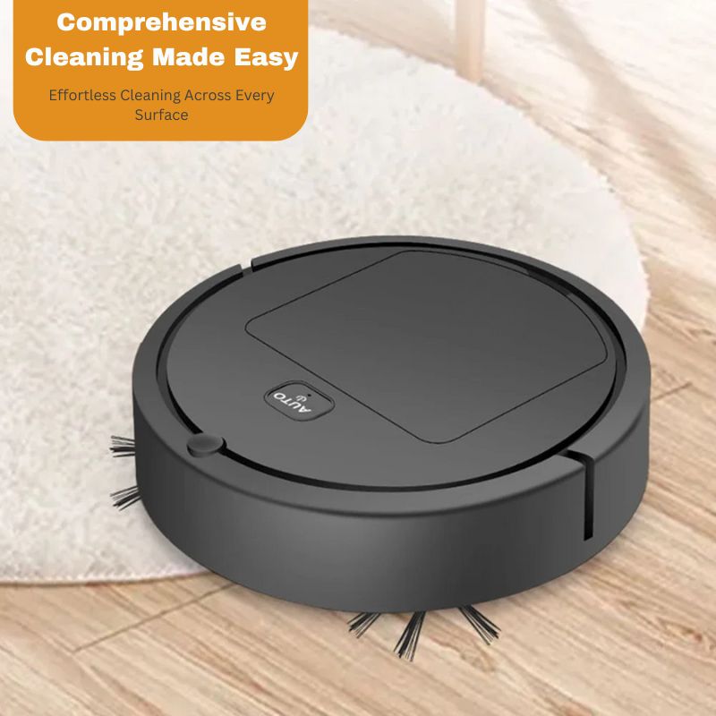Automated Floor Cleaner with Sweep and Mop Function and Obstacle Detection, 60-Minute Runtime